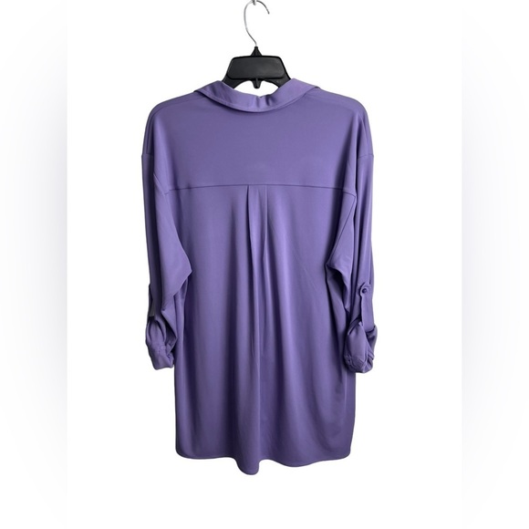 Lauren Ralph Lauren Women's Tie-Front Stretch Jersey Shirt NWT Large - Picture 6 of 9